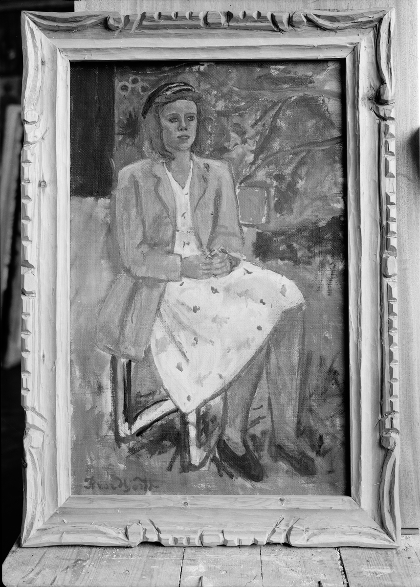 Paul Sandberg, Oil painting of the artist Bror Hjorth, Uppsala