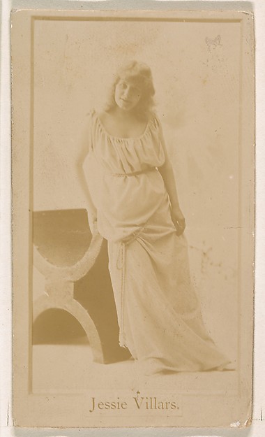 Kinney Brothers Tobacco Company, Jessie Villars, from the Actresses series (N245) issued by Kinney Brothers to promote Sweet Caporal Cigarettes