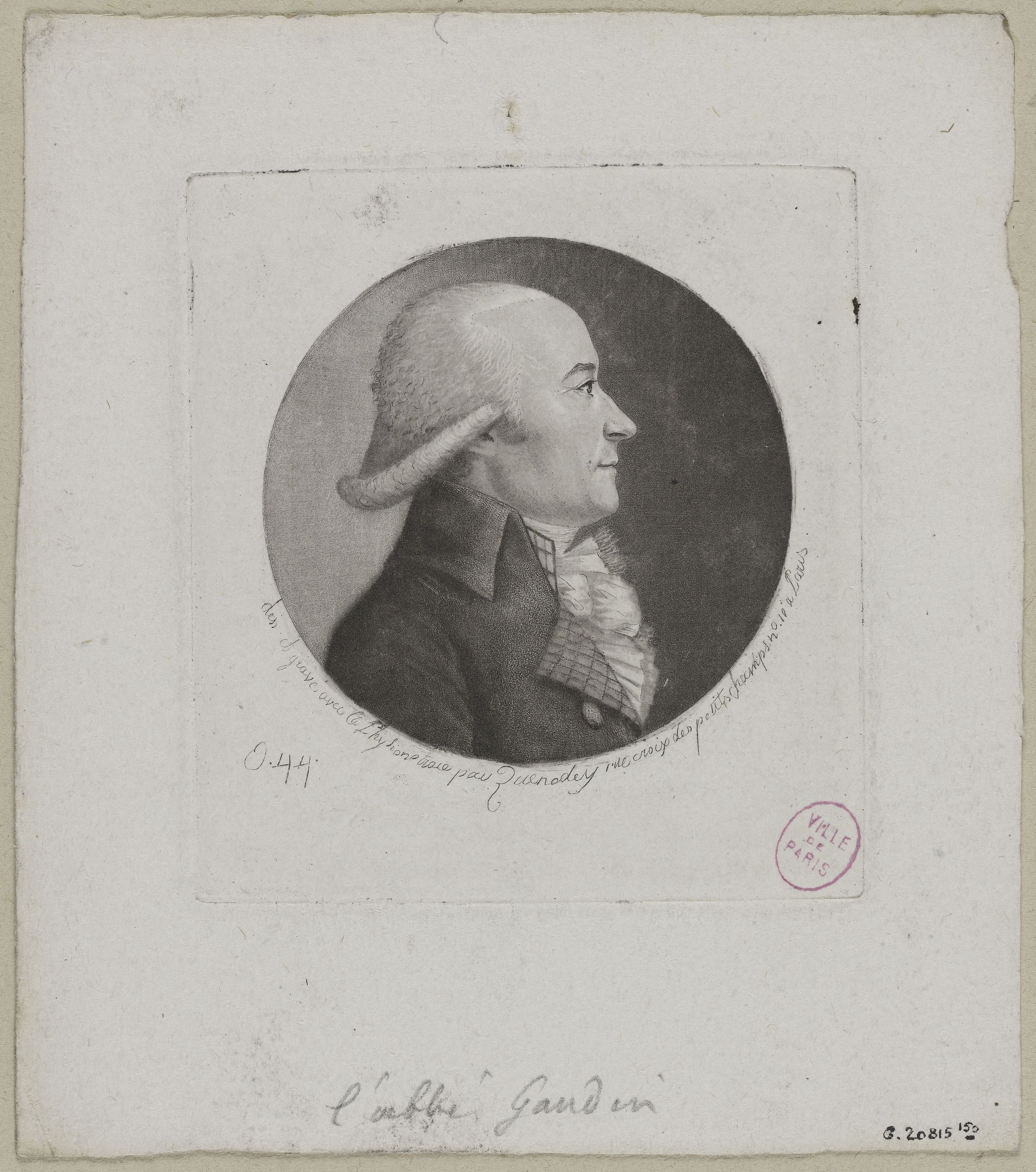 Edmé Quenedey, Portrait de l'abbé Gaudin