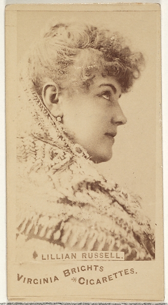 Allen & Ginter, Lillian Russell, from the Actors and Actresses series (N45, Type 1) for Virginia Brights Cigarettes