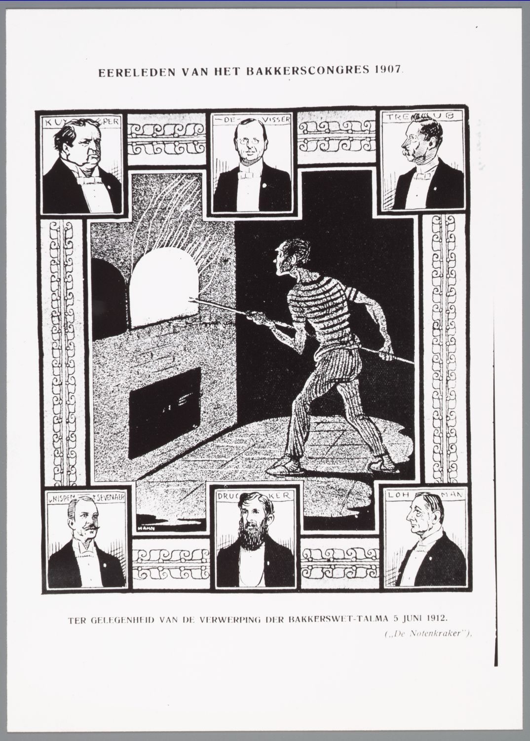 Hahn, Albert,draughtsman., Gedenkblad (ter herinnering aan de verwerping van de Bakkerswet)