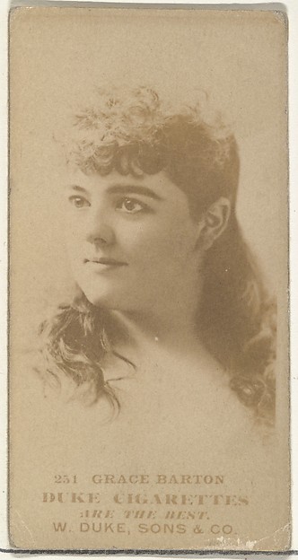 W. Duke, Sons & Co., Card Number 251, Grace Barton, from the Actors and Actresses series (N145-7) issued by Duke Sons & Co. to promote Duke Cigarettes