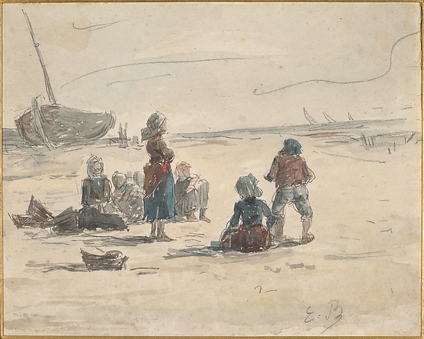 Eugène Boudin, Fishermen's Wives