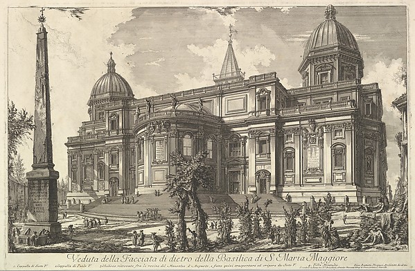 Giovanni Battista Piranesi, View of the rear entrance of the Basilica of S. Maria Maggiore, from Veduta di Roma (Roman Views)