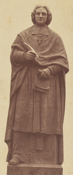 Édouard Baldus, ["Fléchier", Statue by François Gaspard Aimé Lanno, Decoration of the Louvre, Paris]