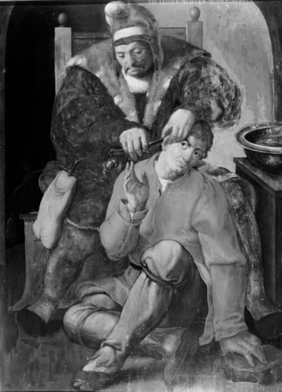 Lucas van Leyden, En kirurg, der opererer en bonde