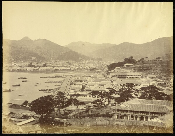 Felice Beato, General view of Foreign Settlement and Native Town