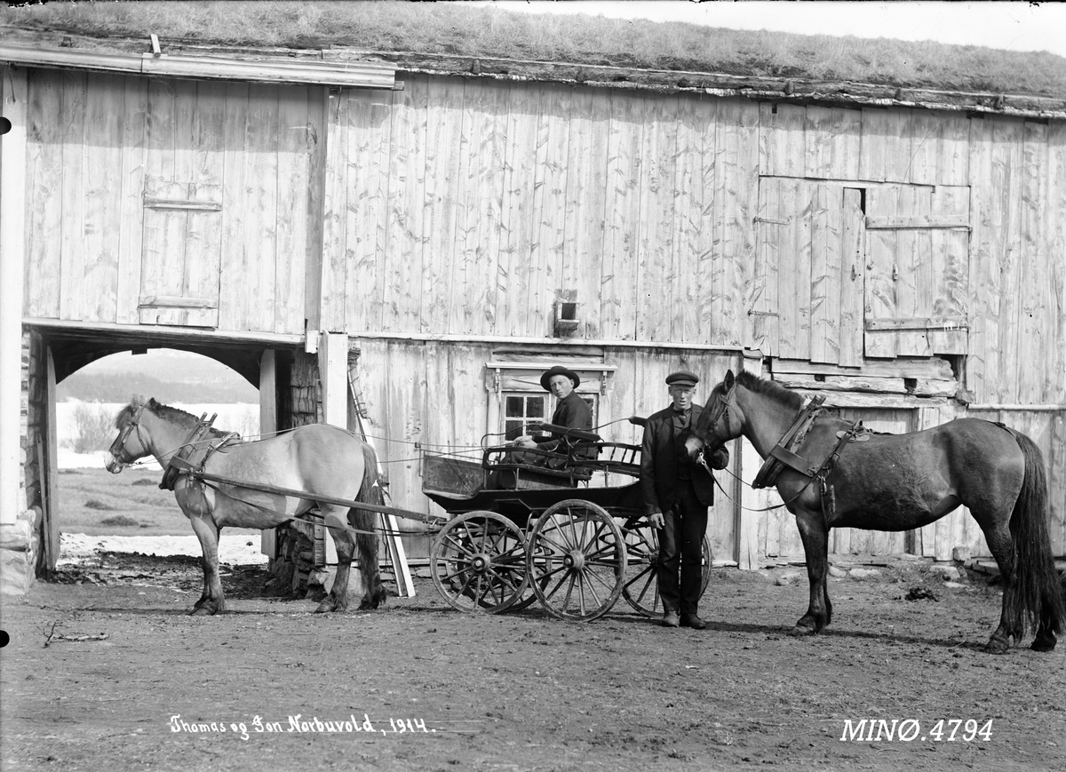 Peder J. Bredalslien, Menn med hest og vogn, Thomas og Jon Narbuvold