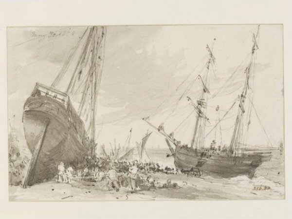 Constable, John (RA), Coast Scene with vessels at Brighton