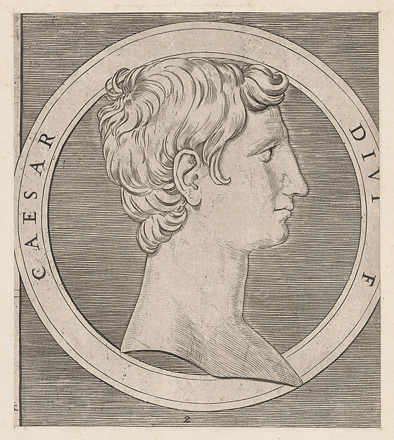 Marcantonio Raimondi, Octavian (Augustus), from The Twelve Caesars, from "Speculum Romanae Magnificentiae"