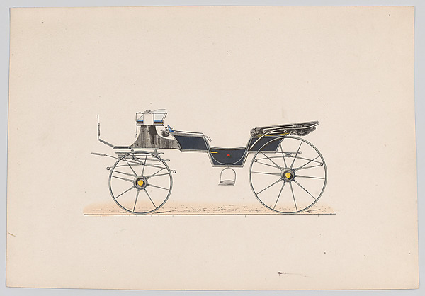 Anonymous, French, 19th century, Design for Vis-A-Vis Carriage