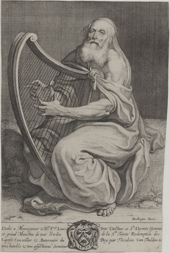 Theodoor van Thulden, David auf der Harfe spielend.