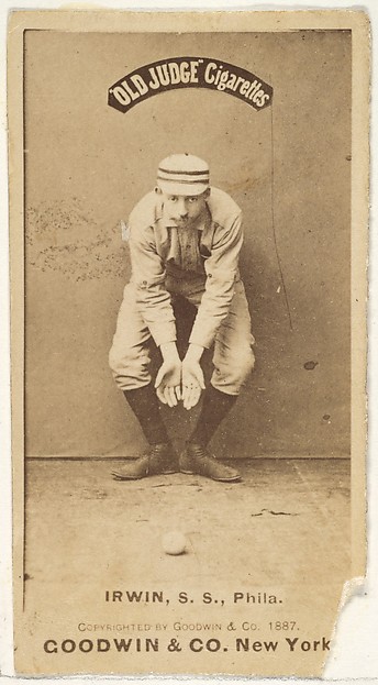 Goodwin & Company, Arthur Albert "Doc" Irwin, Shortstop, Philadelphia, from the Old Judge series (N172) for Old Judge Cigarettes