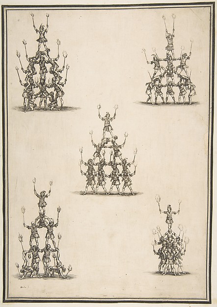 Stefano della Bella, Five Groups of Acrobats