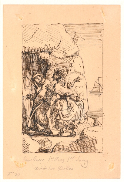 Wilhelm Marstrand, "Per Paars 1. bog 1. sang. Avind hos Æolus