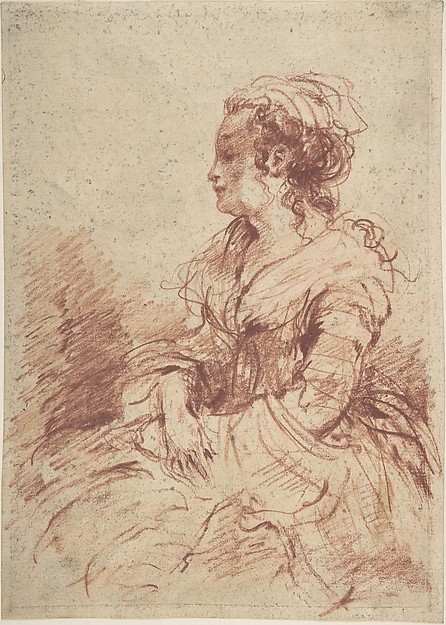 Anonymous, French, 18th century, Portrait of a Lady, seated