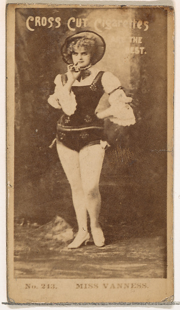 W. Duke, Sons & Co., Card Number 243, Miss Vanness, from the Actors and Actresses series (N145-2) issued by Duke Sons & Co. to promote Cross Cut Cigarettes
