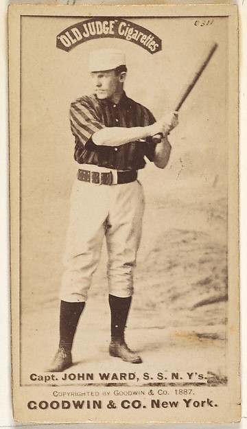 Goodwin & Company, John Montgomery Ward, Captain and Shortstop, New York, from the Old Judge series (N172) for Old Judge Cigarettes