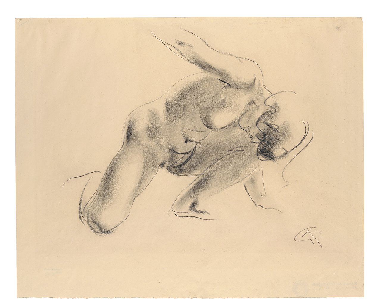 Unknown artist, Weiblicher Akt, fallend