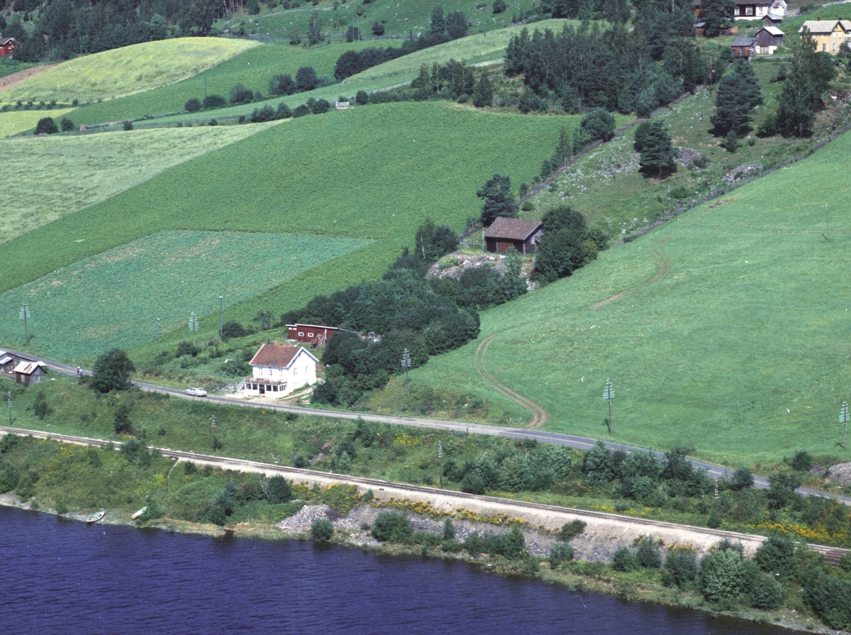 Widerøes Flyveselskap A/S, Flyfoto, Sjøli, Brøttum, Ringsaker.