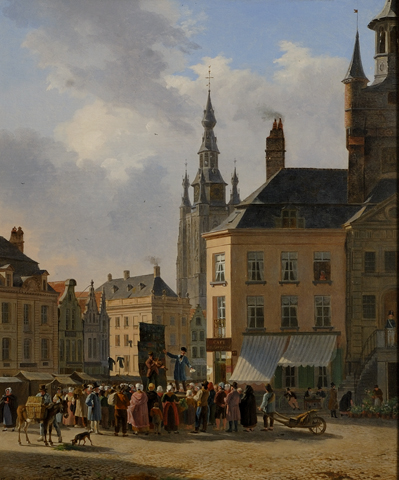 Jan Baptiste de Jonghe, Market Day in Courtrai