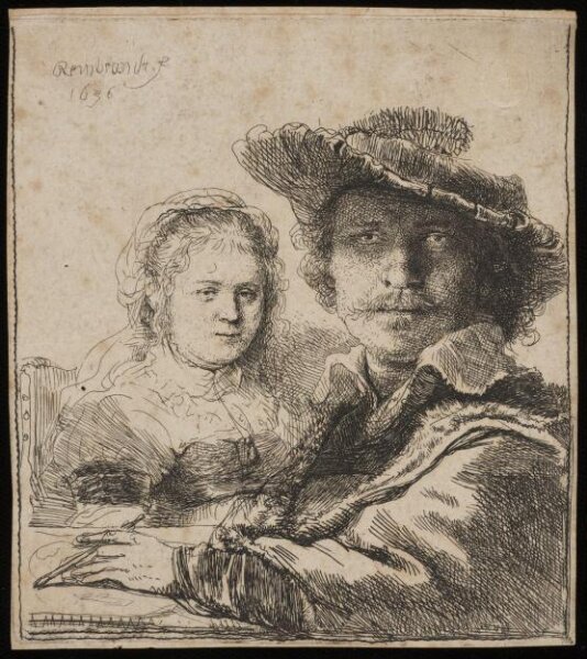 Rembrandt van Rijn, Self portrait with Saskia