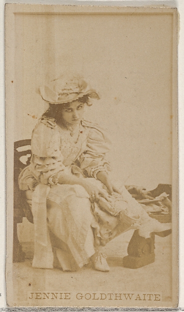 Allen & Ginter, Jennie Goldthwaite, from the Actors and Actresses series (N45, Type 8) for Virginia Brights Cigarettes