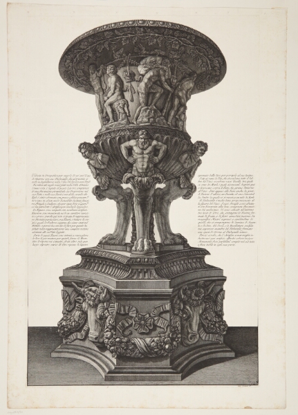 Giovanni Battista Piranesi, Samme vase som i forrige blad, set fra neden