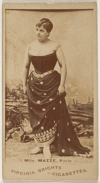 Allen & Ginter, Mlle. Mazze, Paris, from the Actors and Actresses series (N45, Type 1) for Virginia Brights Cigarettes