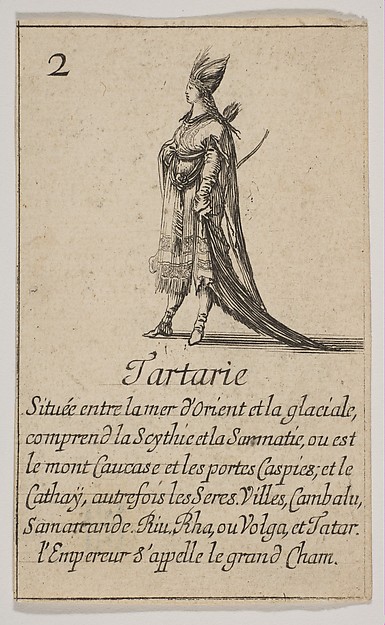 Stefano della Bella, Tartarie, from "Jeu de la Géographie"