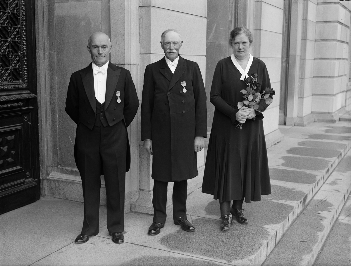 Paul Sandberg, Medaljörer på Universitetshusets trappa, Uppsala 1933