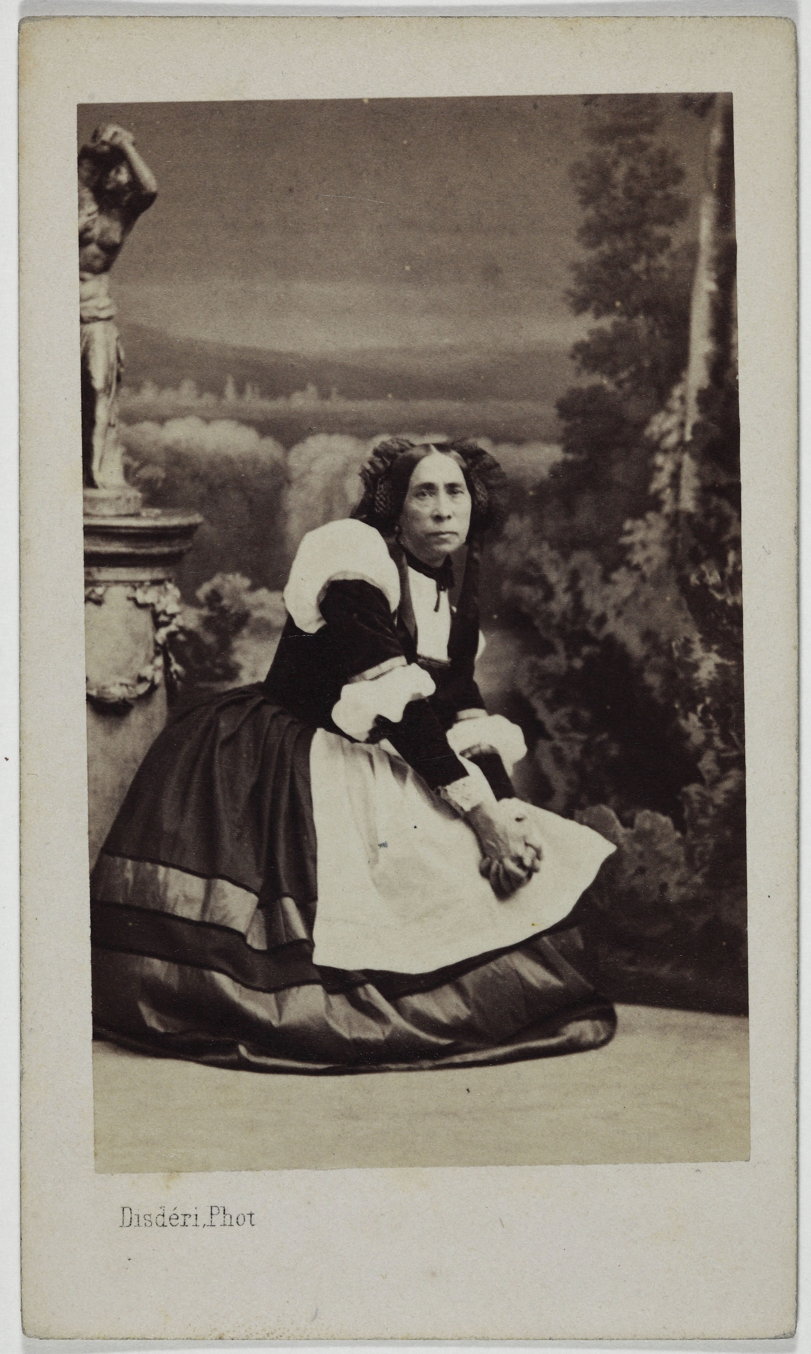 André-Adolphe-Eugène Disdéri, Portrait d'Aline, (danseuse, mime)