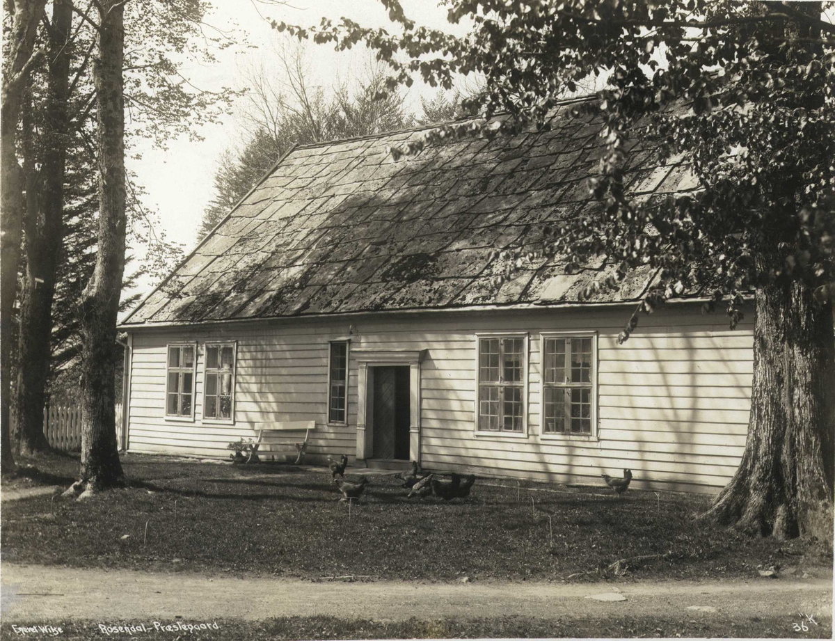 Anders Beer Wilse, Prestegård, Baroniet Rosendal, Kvinnherad, Hordaland. Fotografert 1912.