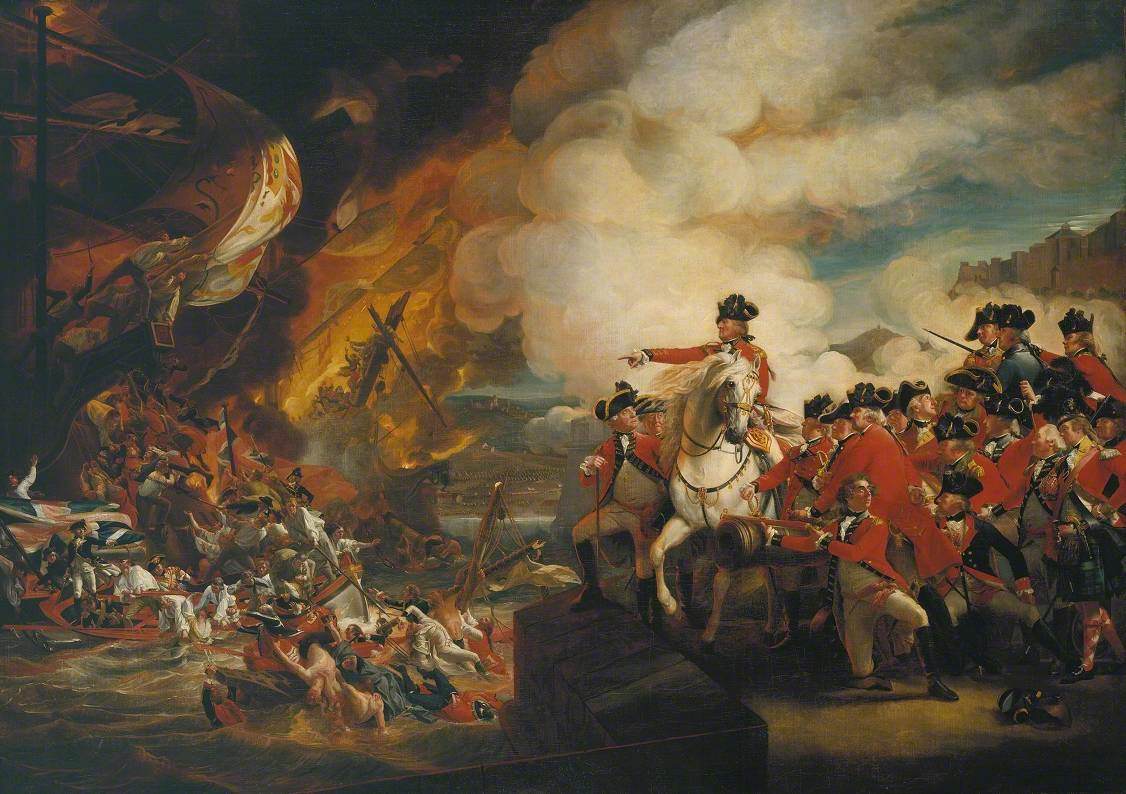 John Singleton Copley, The Siege and Relief of Gibraltar, 13 September 1782; ?replica