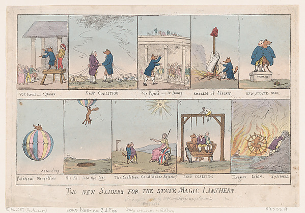 Thomas Rowlandson, Two New Slides for the State Magic Lantern