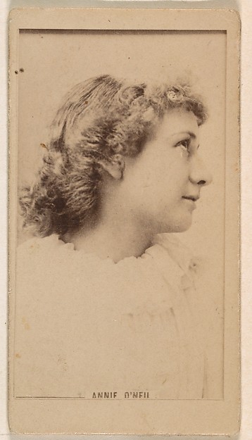 Kinney Brothers Tobacco Company, Annie O'Neil, from the Actresses series (N245) issued by Kinney Brothers to promote Sweet Caporal Cigarettes