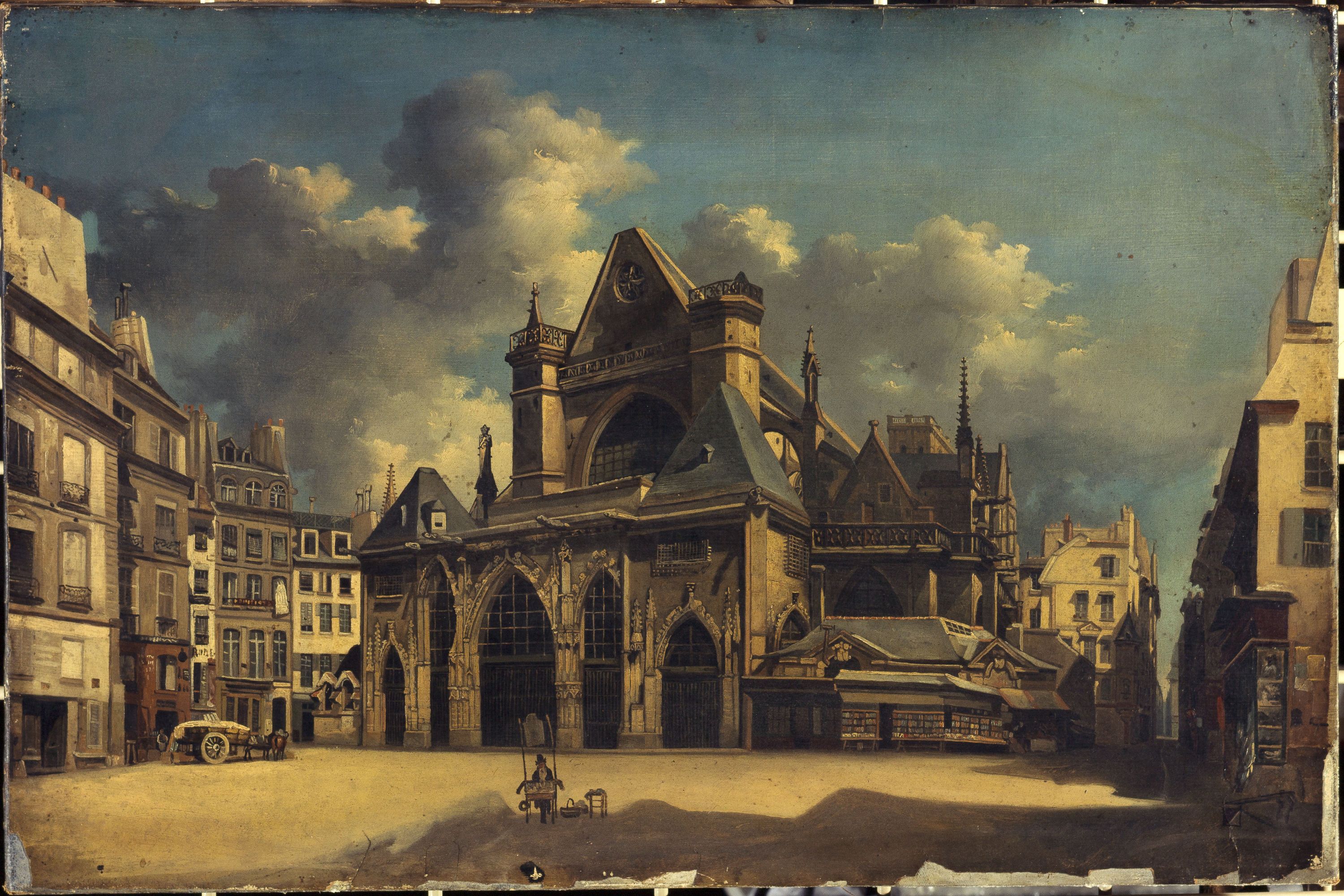 Anonyme, L'église de Saint-Germain-l'Auxerrois, vers 1840, actuel 1er arrondissement.