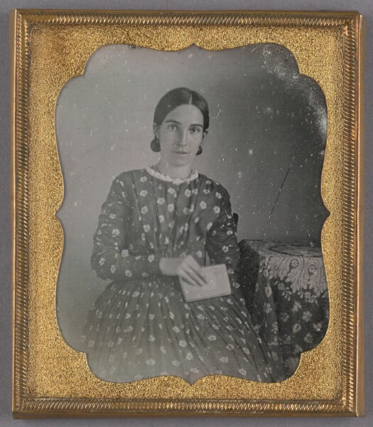 Unknown, [Portrait of a Seated Woman Holding a Book]