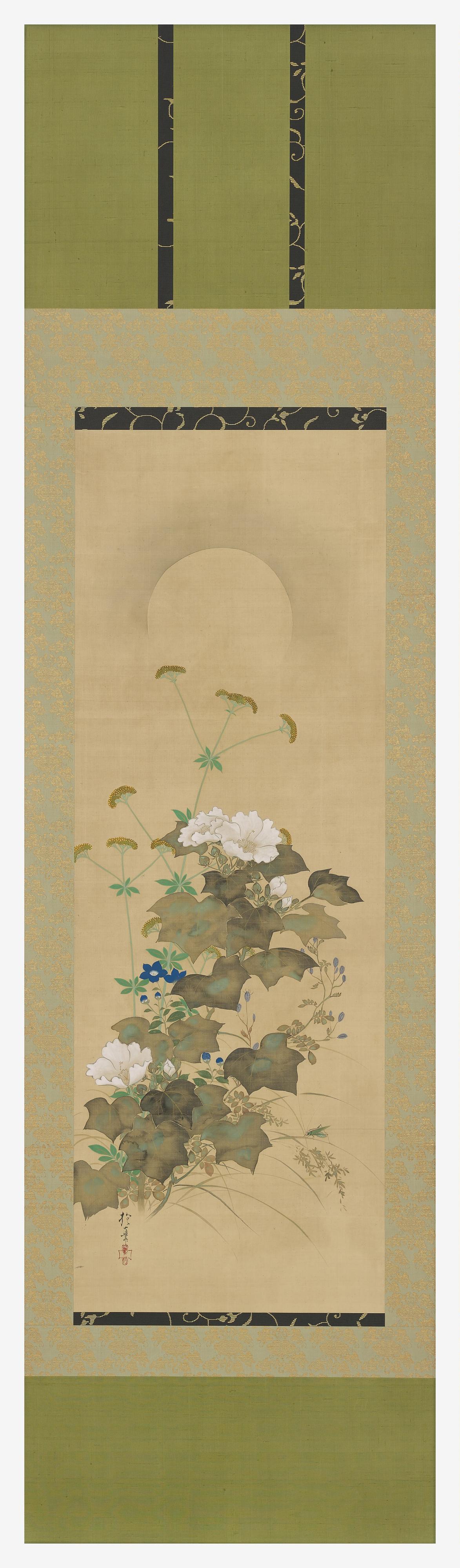Sakai Hoitsu, Moon and Autumn Plants