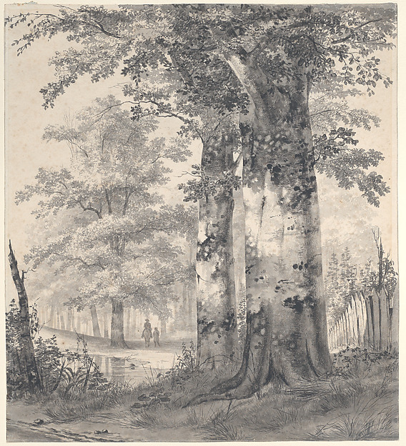Hendrik Gerrit ten Cate, Wooded Landscape with Figures by a Pond