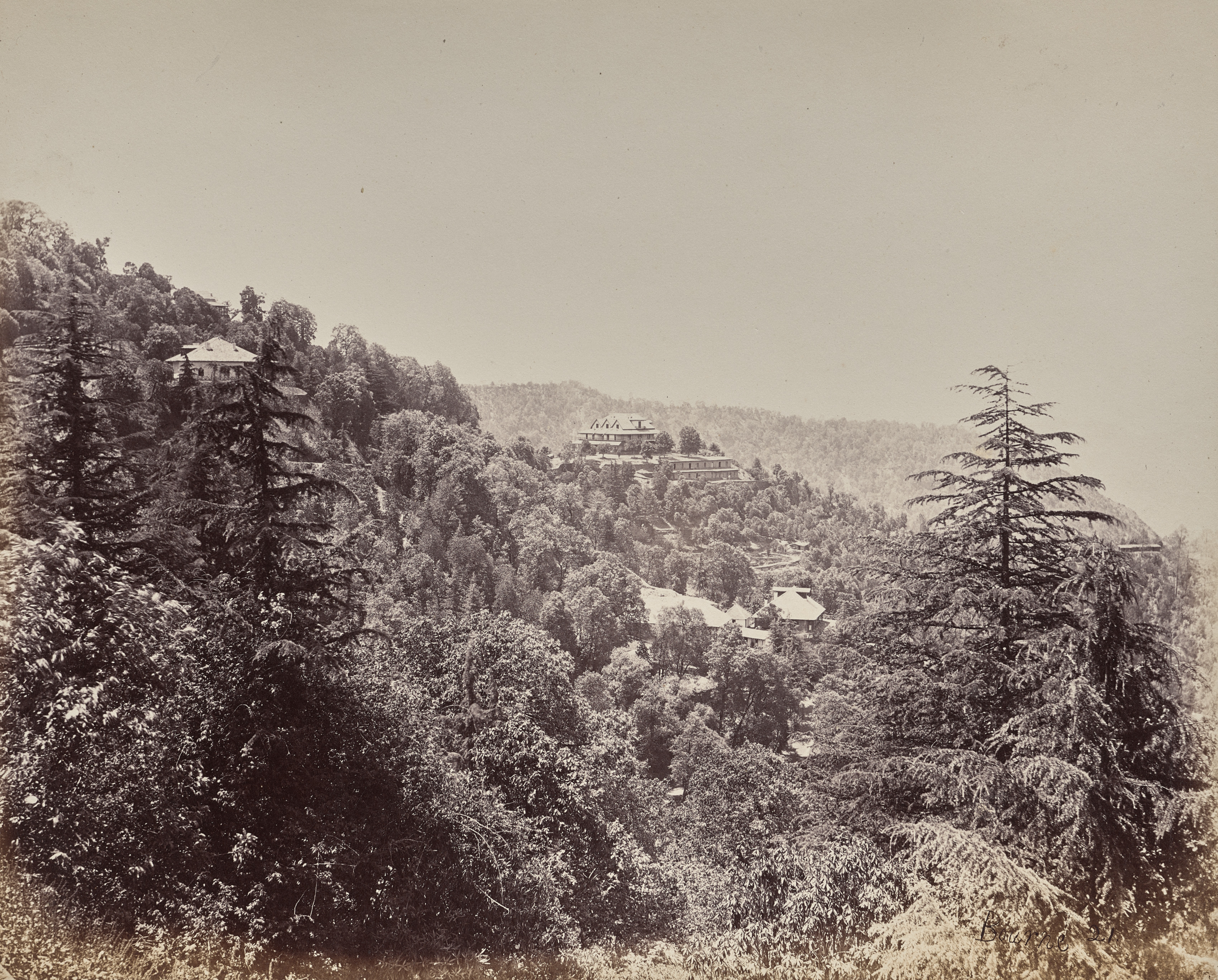 Samuel Bourne, Shimla. The Yarrows and Neighboring Hills