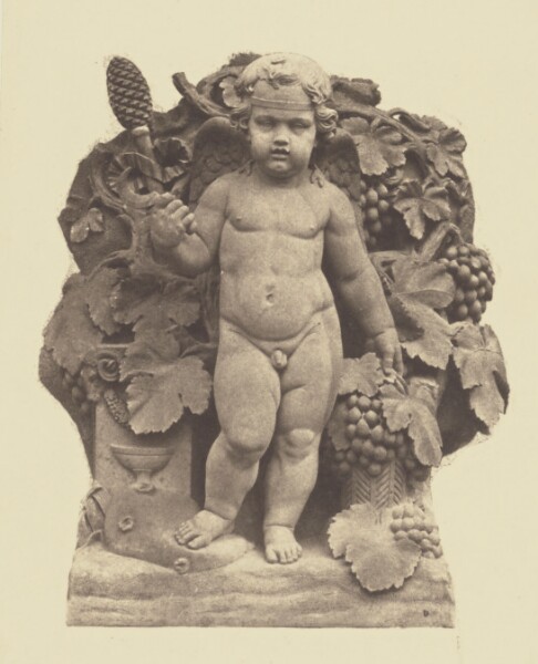 Édouard Baldus, ["La Vendange", Sculpture by Jacques François Walcher, Decoration of the Louvre, Paris]