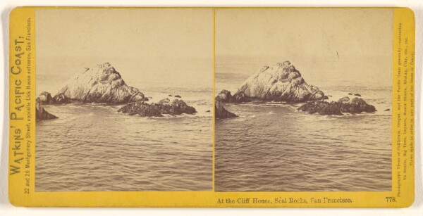 Carleton Watkins, At the Cliff House, Seal Rocks, San Francisco.