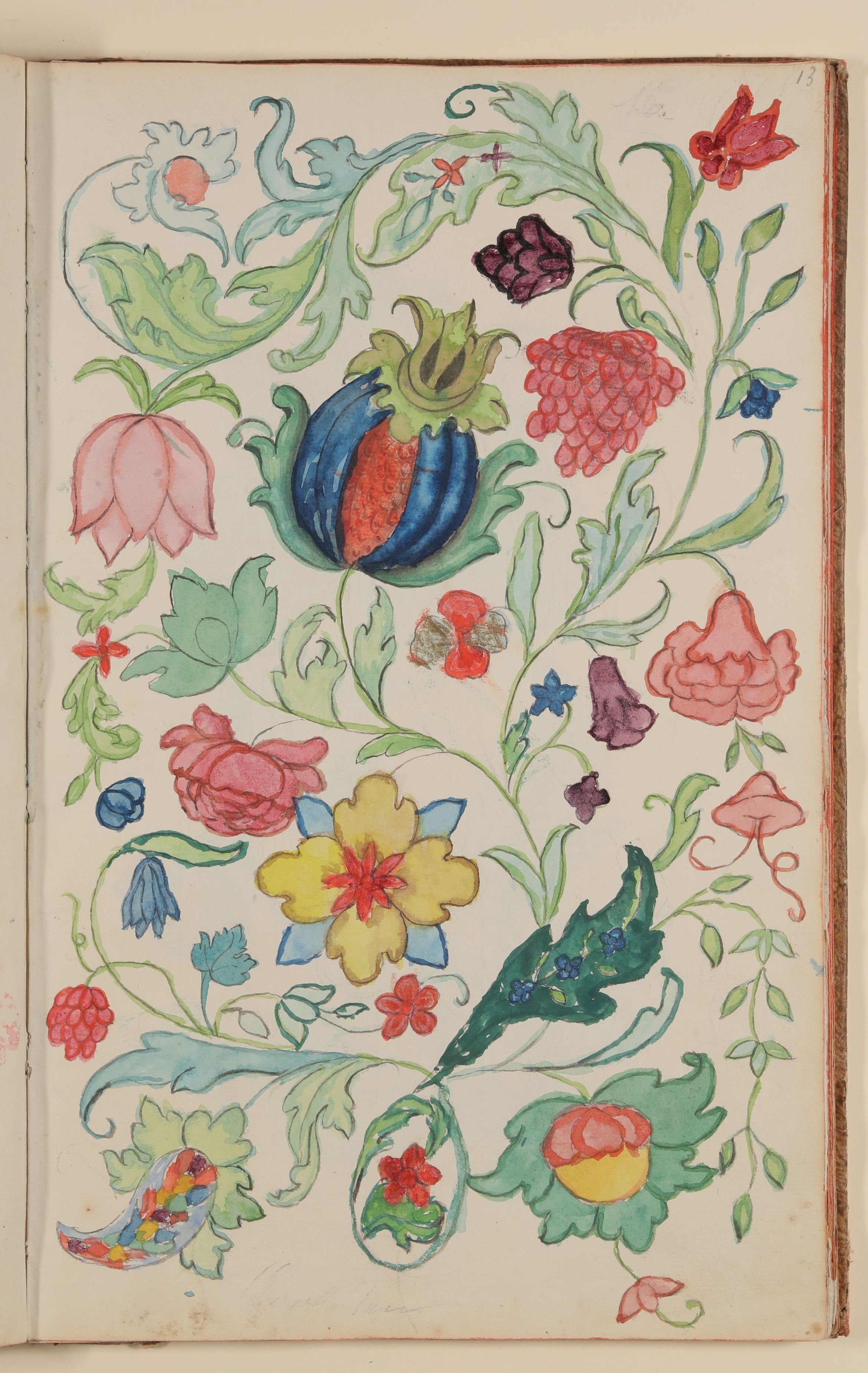 Marianne Franziska Seiffert von Klettenberg, Ranken- und Blütenornamente [aus einem Skizzenbuch der Marianne Franziska Seiffert von Klettenberg]