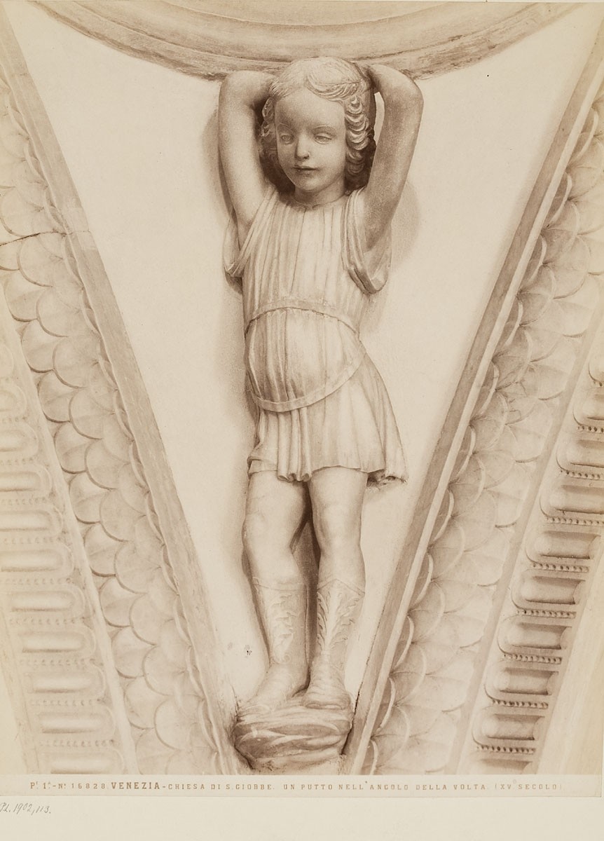 Fratelli Alinari, Putto im Gewölbezwickel (15. Jahrhundert), San Giobbe, Venedig