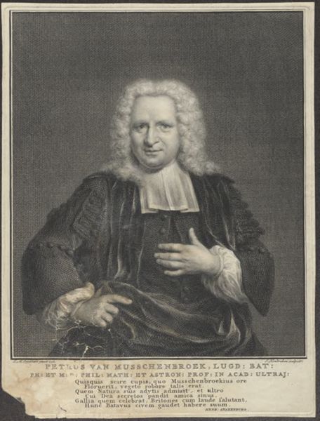 Jacob Houbraken, Portrait of Petrus van den Musschenbroek, profesor of philosophy, mathematics and astronomy at Leiden