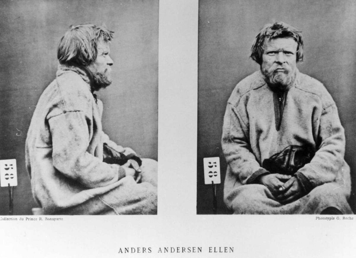 G. Roche, Roland Bonaparte sin samling. Portrett av Anders Andersen Ellen. Inngår i Bonapartes sameportretter som nr. 58. Bonaparte