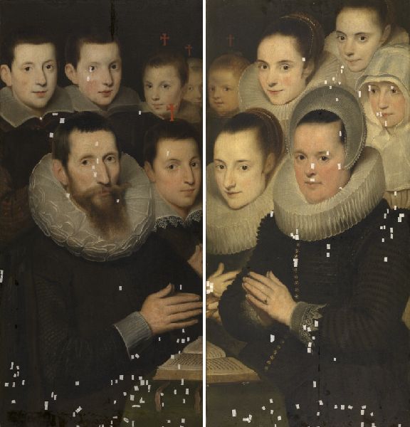 Cornelis de Vos, Donors with their Ten Children