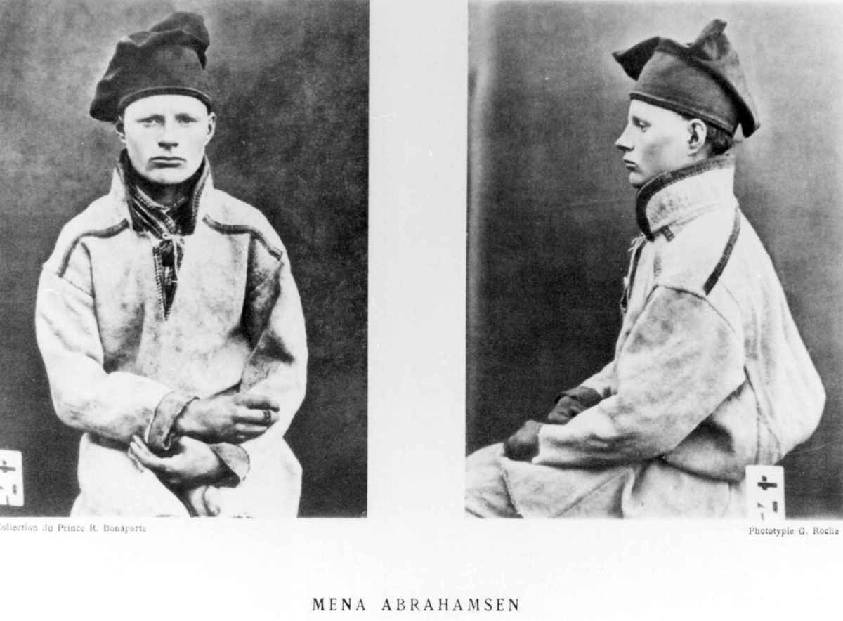 G. Roche, Roland Bonaparte sin samling. Portrett av Mena Abrahamsen. Inngår i Bonapartes sameportretter som nr. 47. Bonaparte