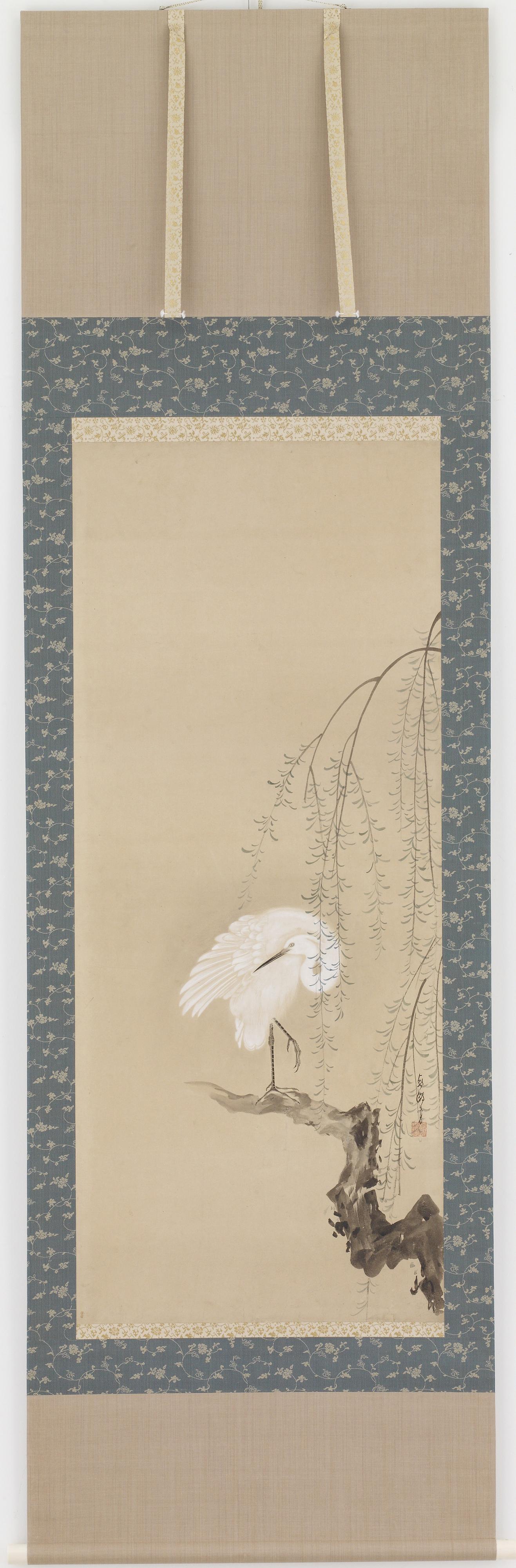 Hanabusa Itcho, Heron and willow